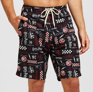 Harry Potter Platform 9¾ Men's Swim Trunks Size Medium (M)